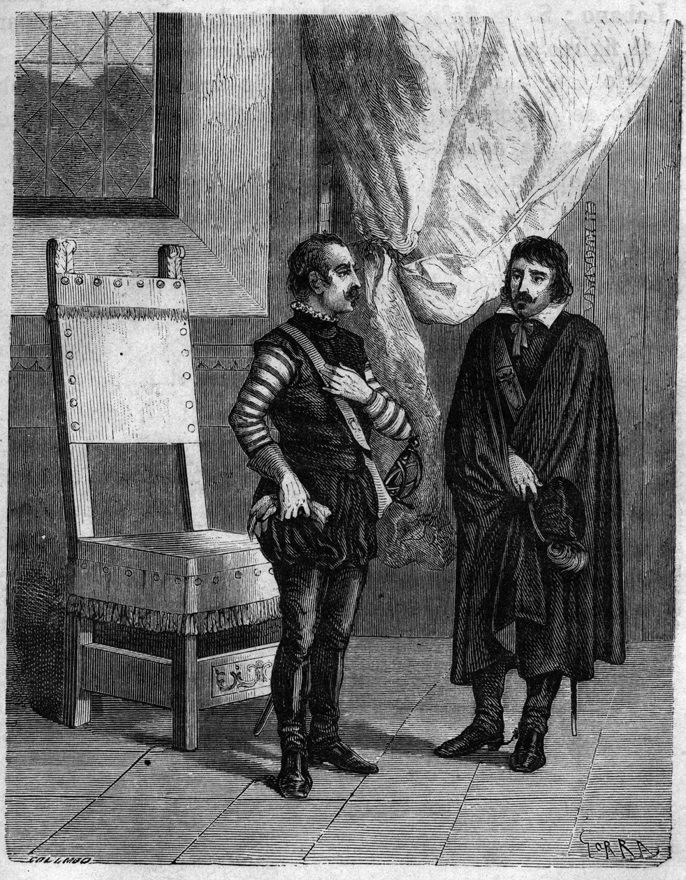Pascal (Pasquale) Paoli med James Boswell (1740-1795) skotsk forfatter og advokat, søn af Lord Alexander Boswell. I "" Pasquale Paoli eller Pontenuovo-ruten "" "af F.D. Guerrazzi. 1872. af Unknown artist