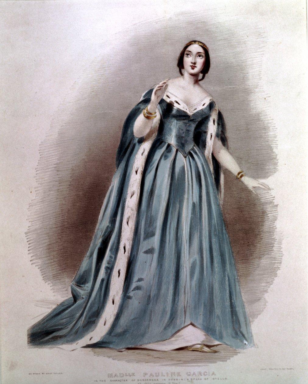 Pauline Viardot - Garcìa (1821-1910), fransk sangerinde. i rollen som Desdemona. Otello af Gioacchino Rossini. af Unknown artist