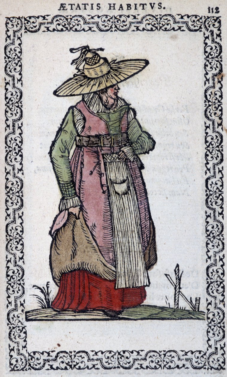 Piedmont Woman - i "" Habits et effigies"" af Jean Sulperius af Unknown artist