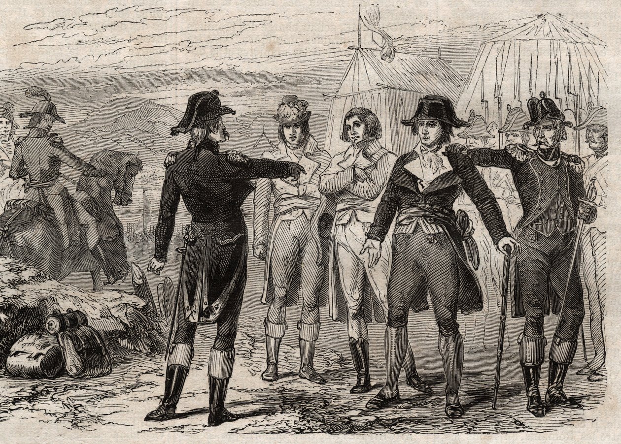 Pierre Antoine Antonelle (Pierre-Antoine Antonelle) (1747-1817) og hans venner arresteret efter ordre fra Lafayette - indgravering i "Dictionnaire populaire illustrious" - 1864 - af Joseph Decembre og Edmond Allonier - af Unknown artist