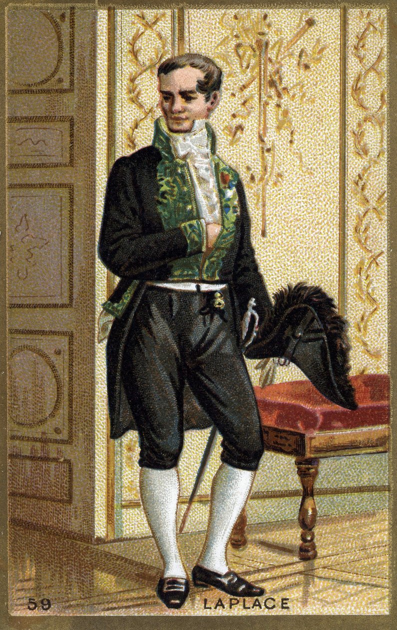 Pierre Simon de Laplace (1749 - 1827), fransk matematiker og astronom. Kromolitografi af det 19. århundrede. af Unknown artist