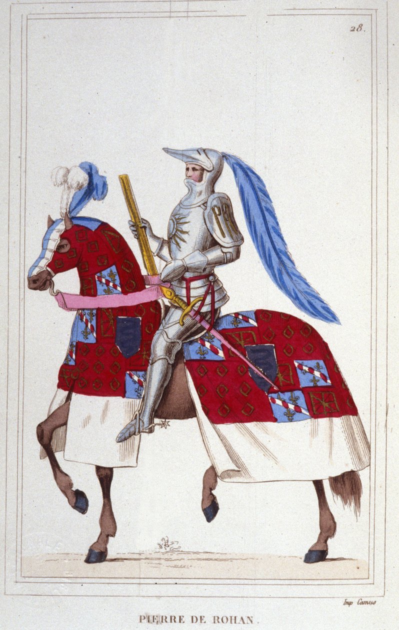 Pierre, Viscount de Rohan, Sire de Gie (1451-1513). Marskal af Frankrig. Stik af 1830. af Unknown artist