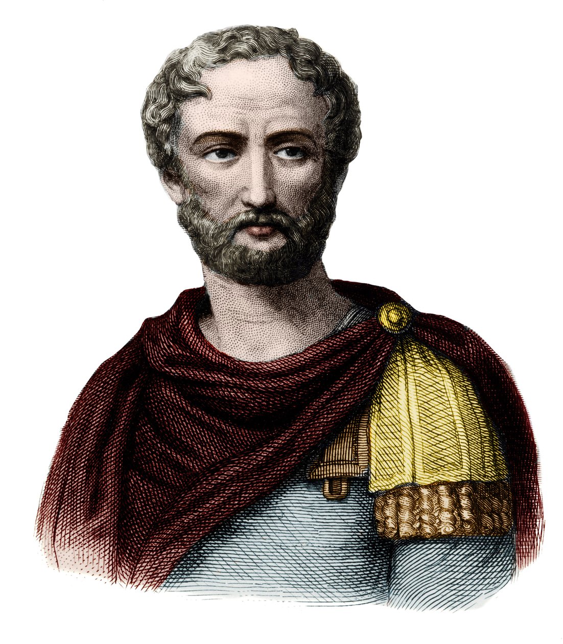 Plinius den ældre (23-79) - Portræt af Gaius Plinius Secundus den ældre (Plinius den ældre) (Plinio il Vecchio) (23-79), naturforsker og latinsk forfatter. Indgravering af det 19. århundrede. Privat samling. af Unknown artist