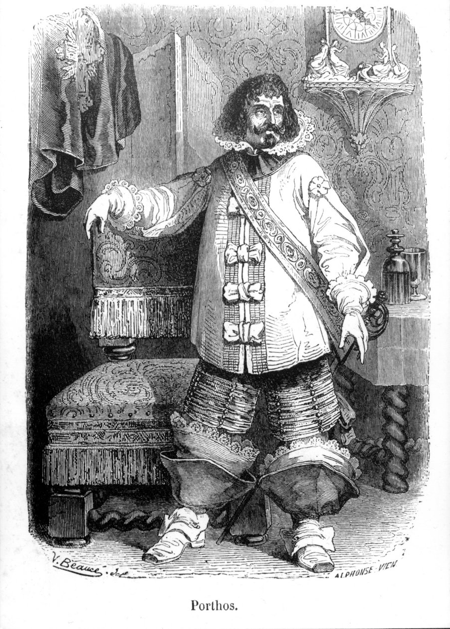 Porthos - i "De 3 musketerer"" af Alexandre Dumas Père. af Unknown artist