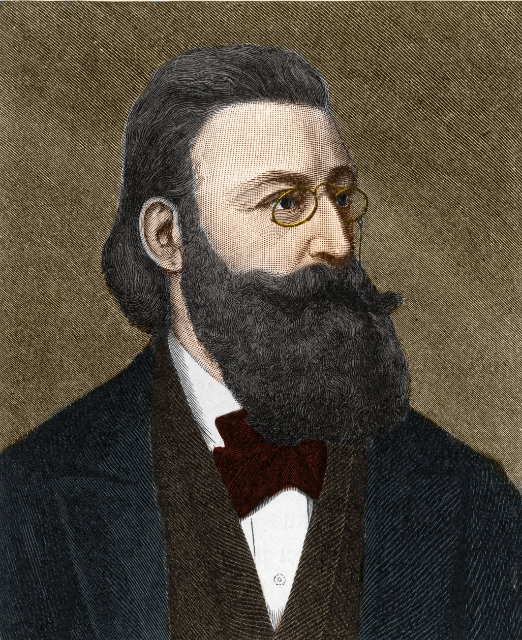 Portræt Ludwig Anzengruber (1839-1889), østrigsk forfatter. af Unknown artist