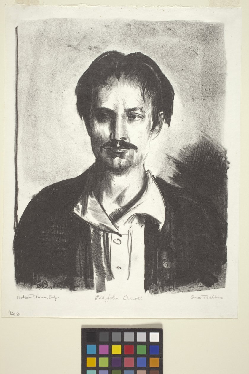 Portræt af John Carroll (blæk) af Unknown artist