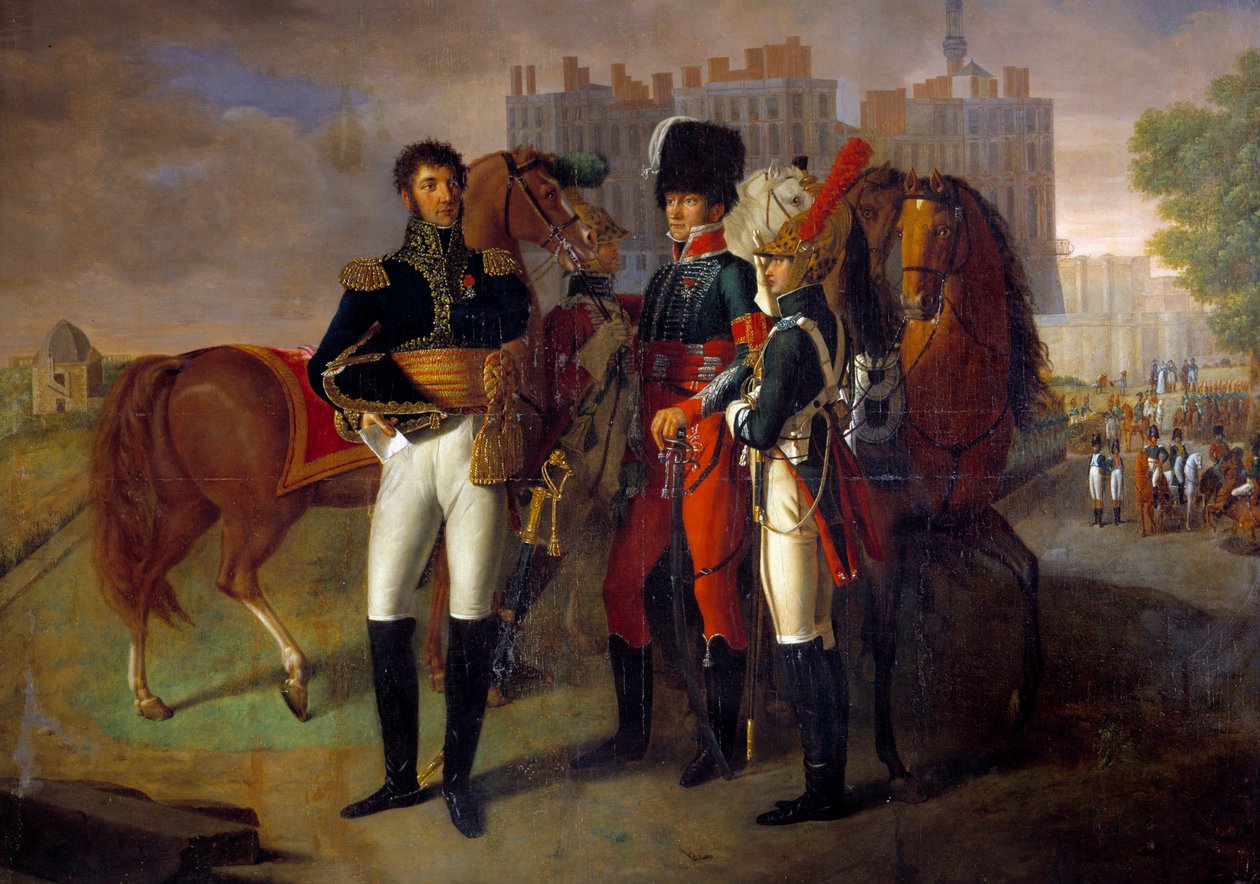 Portræt i fuld længde af La Ronciere, chef for kavaleriskolen i Saint Germain Anonym maleri. 1812. Paris, Hærmuseet af Unknown artist