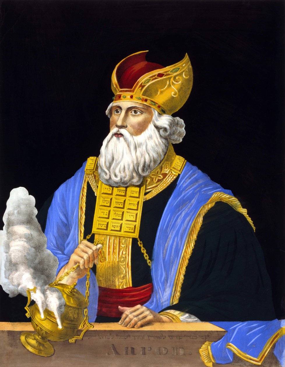 Portræt af Aron, bror til Moses. af Unknown artist