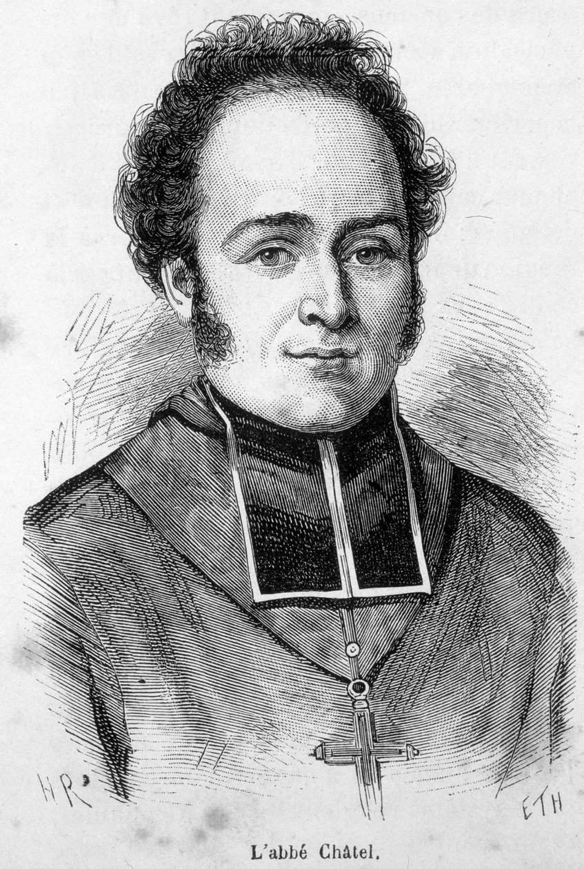 Portræt af Abbe Ferdinand Francois Chatel (1795-1857), grundlæggeren af den franske kirke på tidspunktet for julirevolutionen. af Unknown artist