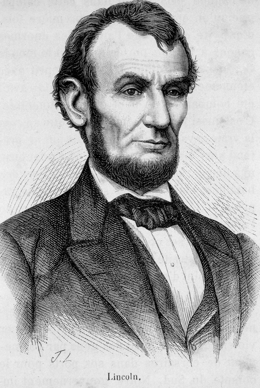 Portræt af Abraham Lincoln (1809 - 1865) USA
