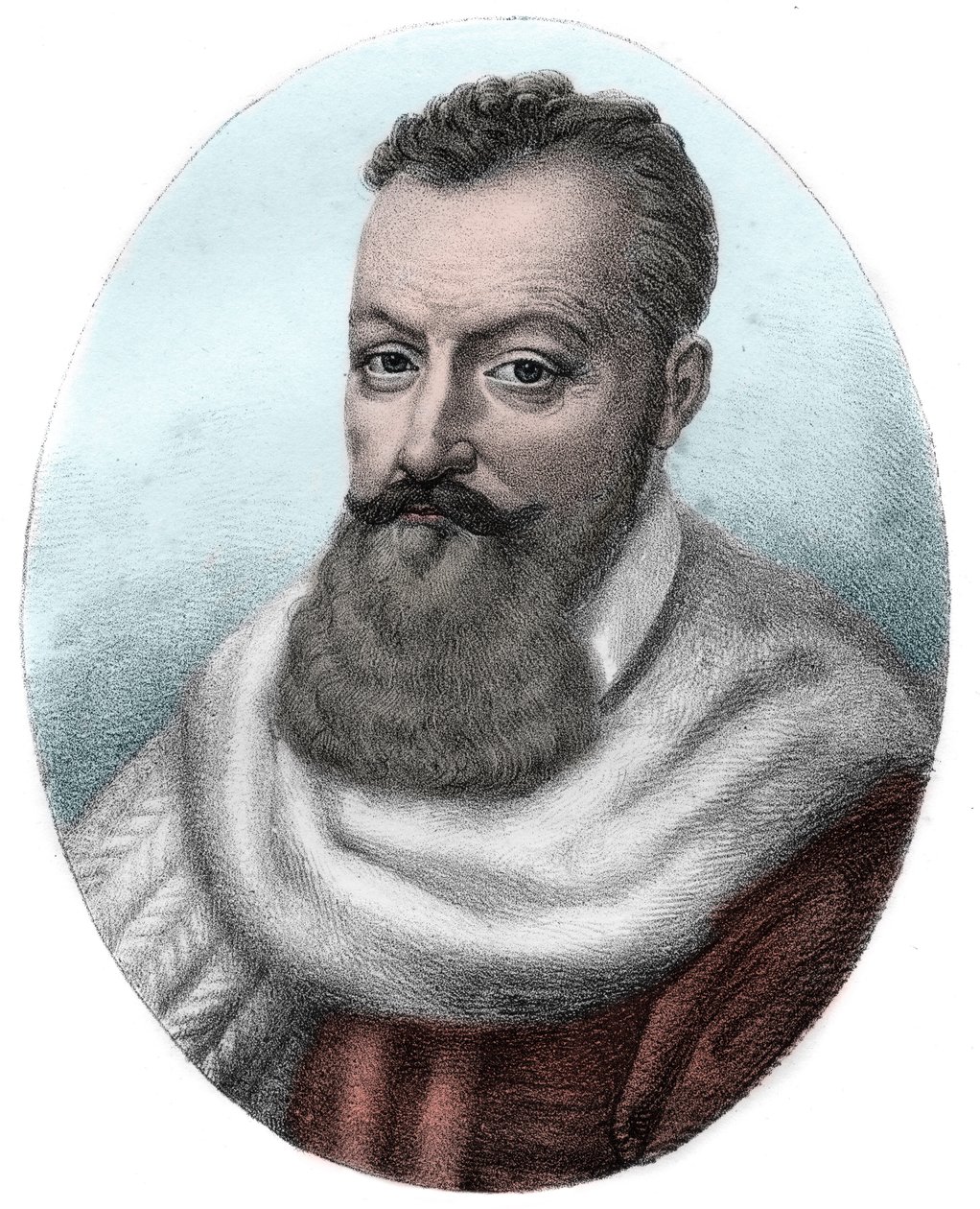 Portræt af Achilles de Harlays første præsident for parlamentet i Paris - Portræt af Achilles de Harlay, Comte de Beaumont Fransk magistrats første præsident for parlamentet i Paris (1536 -1619) - af Unknown artist