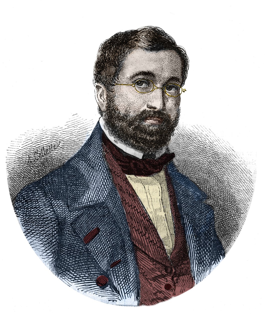 Portræt af Adolphe Adam (1803-1856), fransk komponist. af Unknown artist