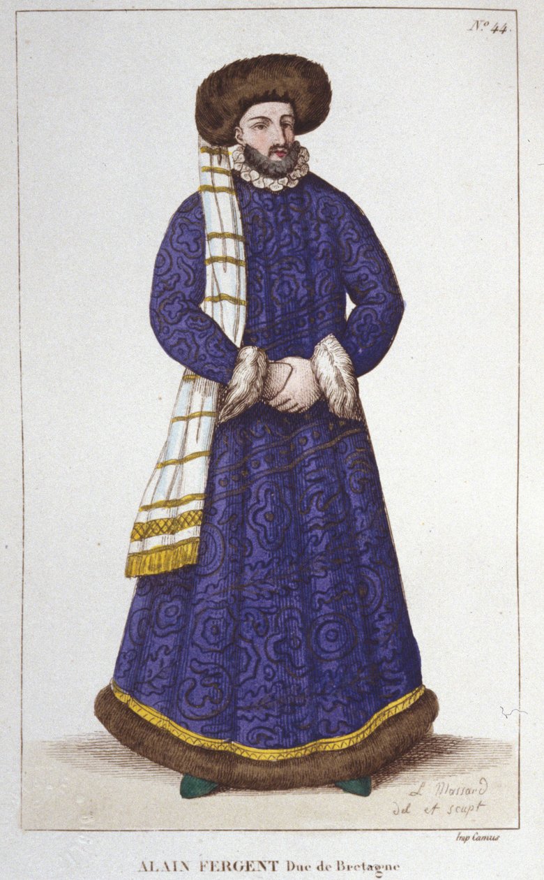 Portræt af Alain Fergent (1060-1115) hertug af Bretagne. af Unknown artist