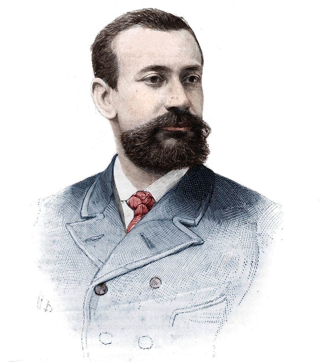 Portræt af Albert I Grimaldi (Albert Honore Charles) (1848-1922), Prins af Monaco (1889-1922) i "The Illustrious World", 21. september af Unknown artist