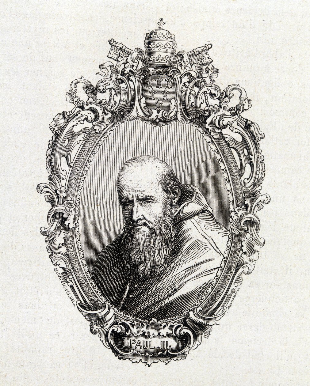Portræt af Alessandro Farnese, Paul III (1468 - 1549) pave fra 1534 til 1549. af Unknown artist