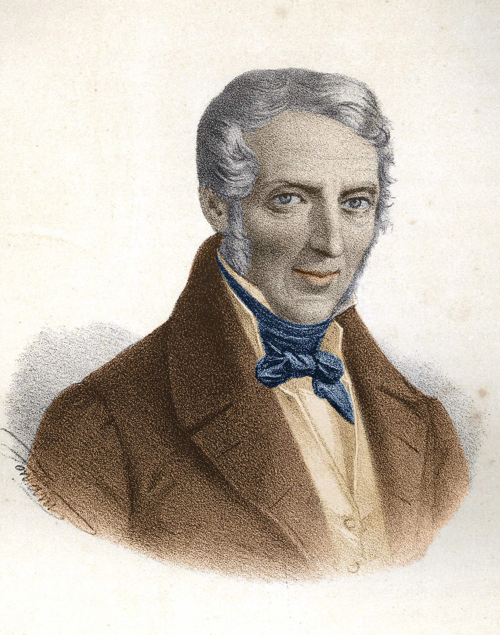 Portræt af Alessandro Manzoni, italiensk forfatter (1785 - 1873) af Unknown artist