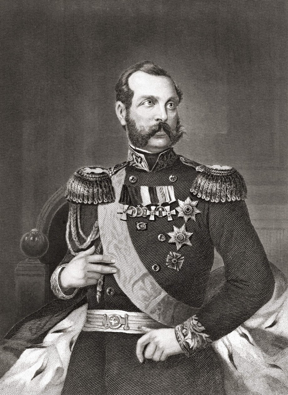 Portræt af Alexander II Nikolayevich (1818 - 1881), Ruslands kejser. af Unknown artist