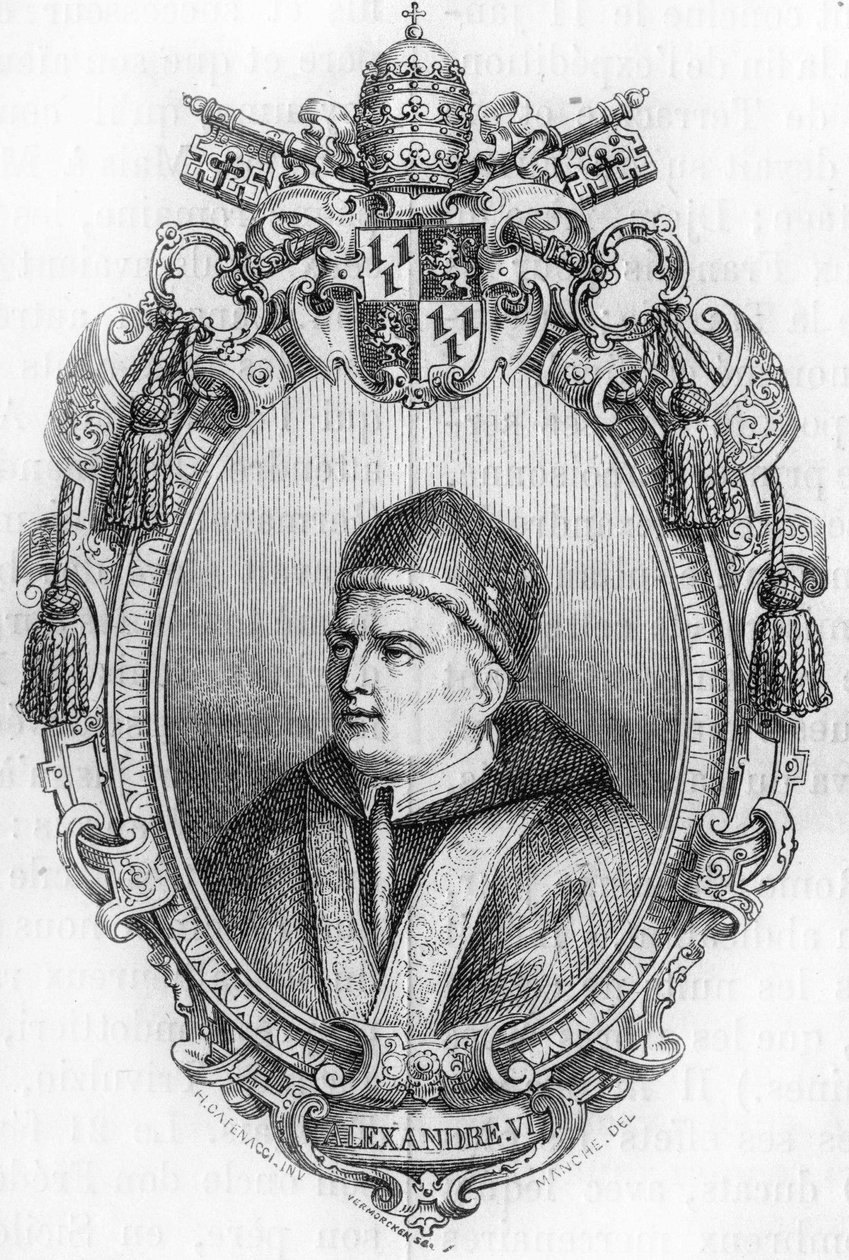 Portræt af Alexander VI (1431-1503). af Unknown artist