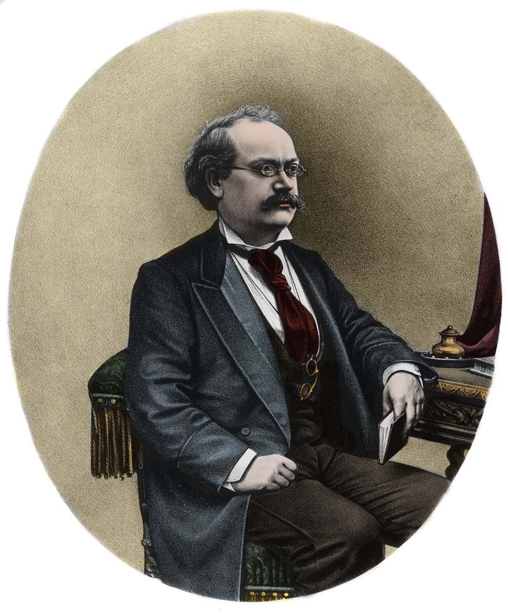Portræt af Alexandre Charles Lecocq (1832 -1918), fransk komponist - Portræt af Alexandre Charles Lecocq (1832-1918), fransk komponist af Unknown artist