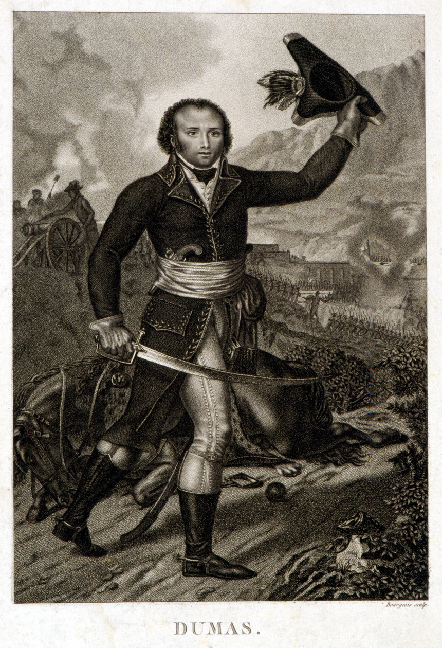 Portræt af Alexandre Davy Dumas (1762-1806), far til Alexandre Dumas far af Unknown artist