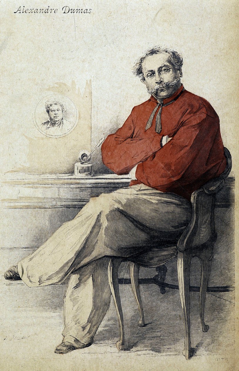 Portræt af Alexandre Dumas Jr. af Unknown artist