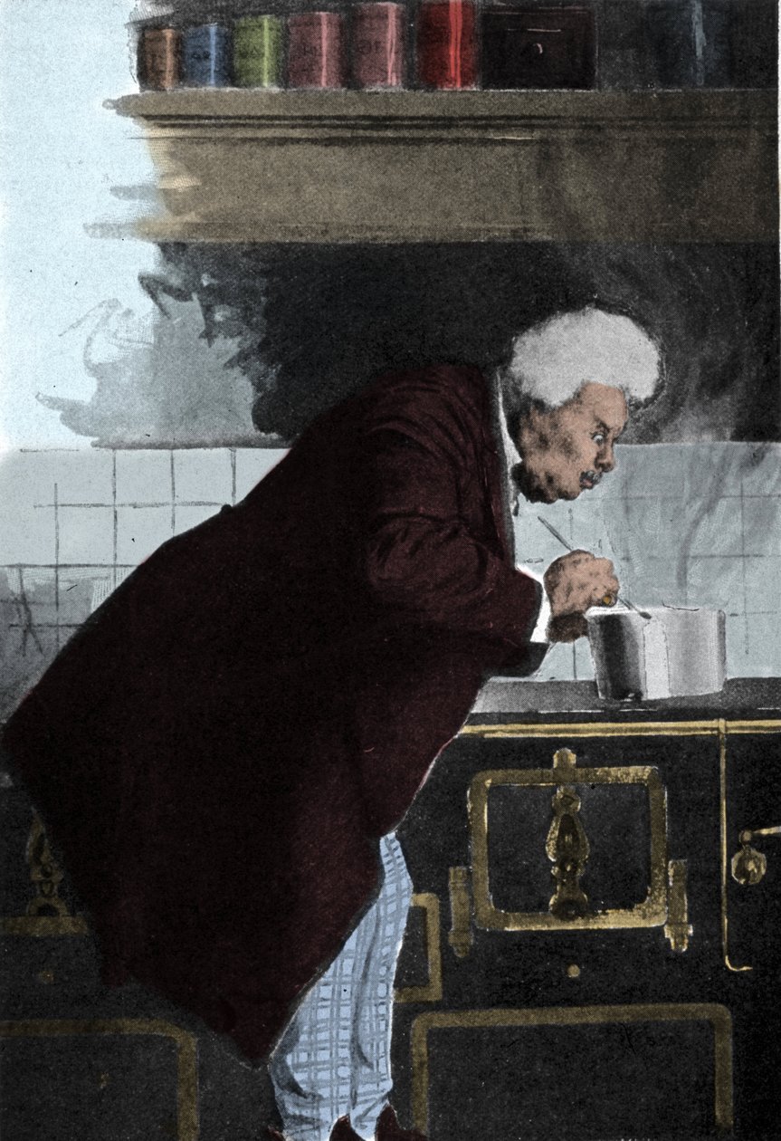 Portræt af Alexandre Dumas pere (1802 - 1870) i ovnene. af Unknown artist
