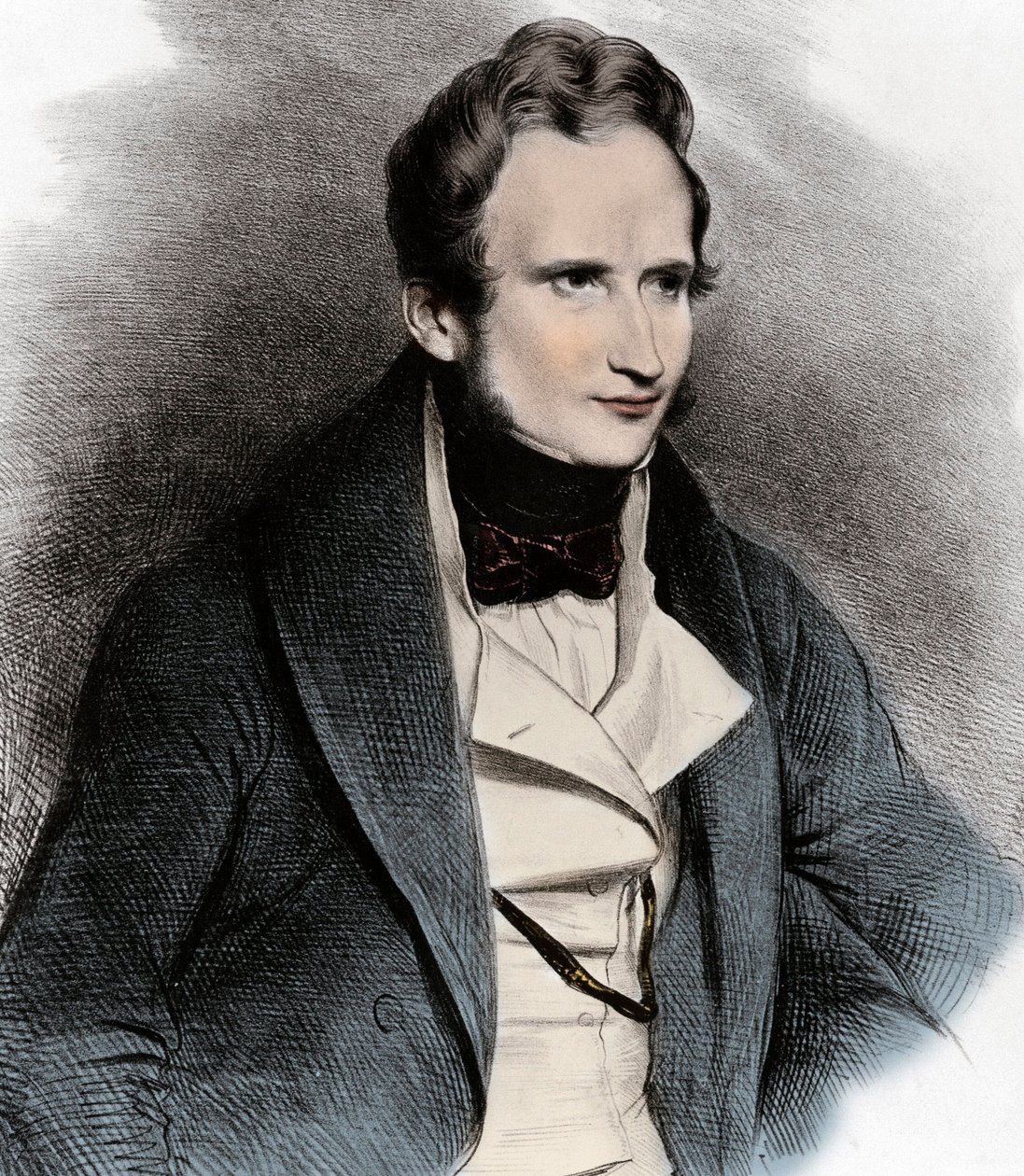 Portræt af Alfred de Vigny - Portræt af digteren Alfred de Vigny (1797-1863) - af Unknown artist