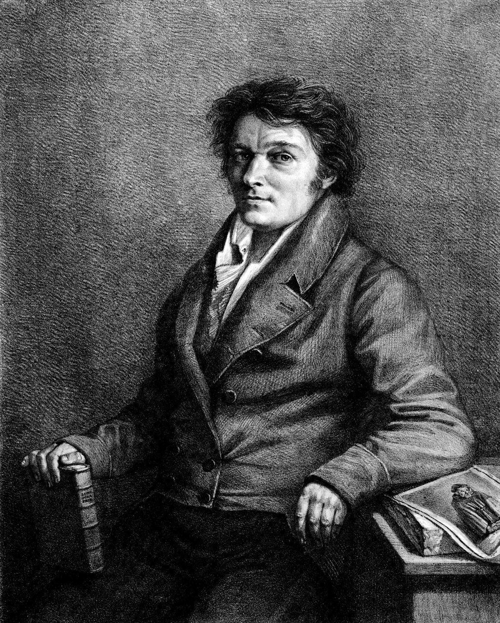 Portræt af Alois (eller Aloys) Senefelder (1771-1834), tjekkisk teaterforfatter, opfinder af litografi. af Unknown artist