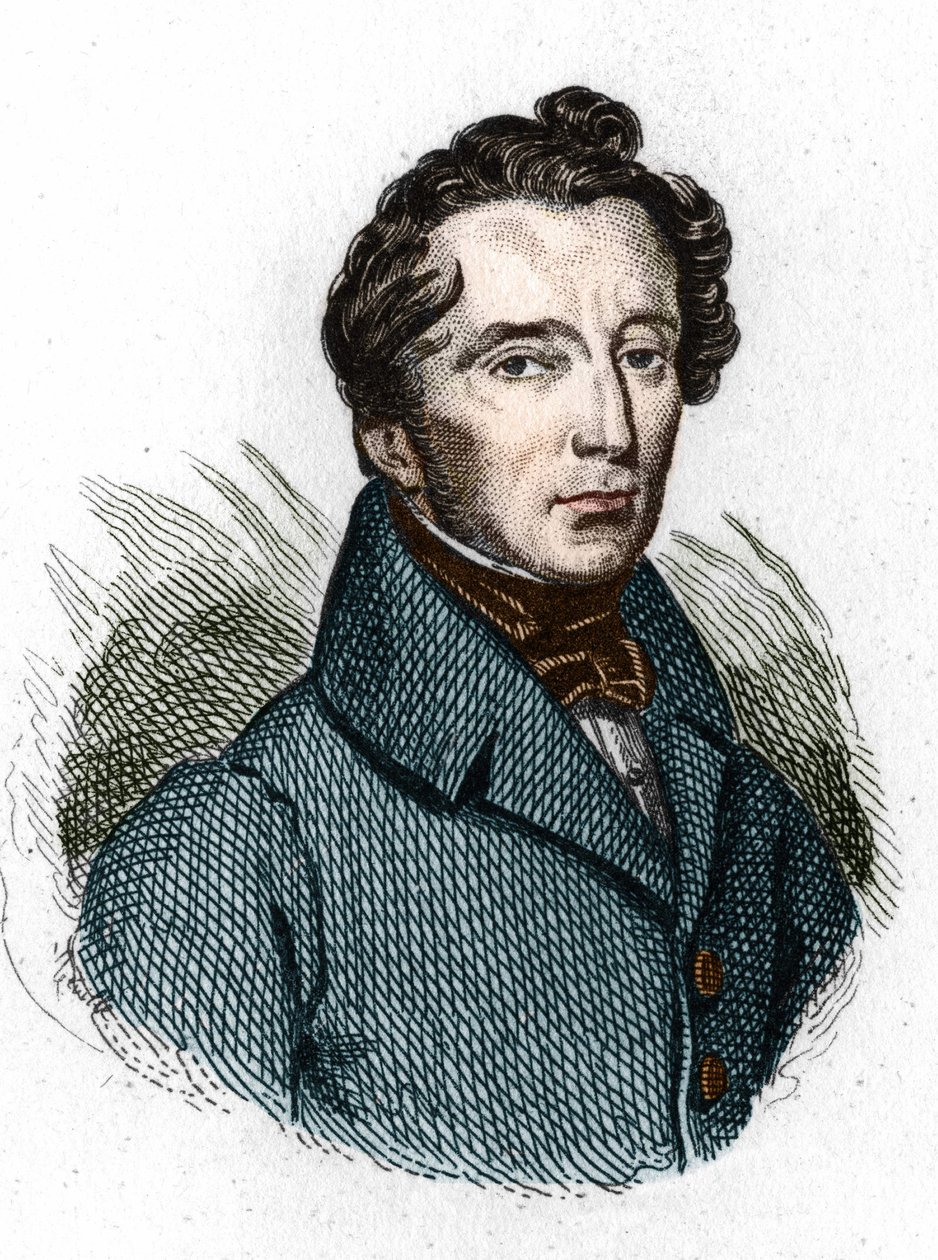 Portræt af Alphonse de Lamartine (1790 - 1869) fransk digter. af Unknown artist