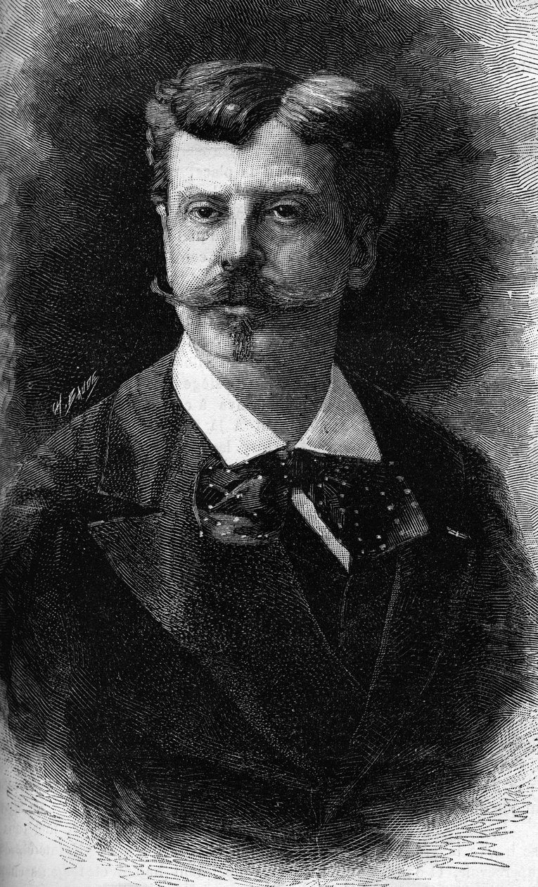 Portræt af Alphonse de Neuville, fransk maler. (1835-1885) af Unknown artist