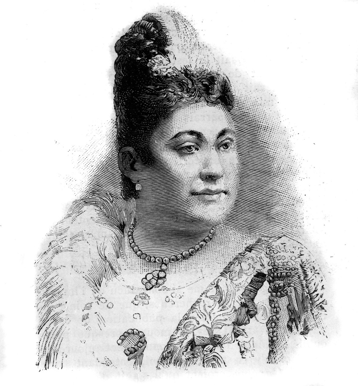 Portræt af Amalie Friedrich MOR Østrigsk sopran (1844-1918). af Unknown artist