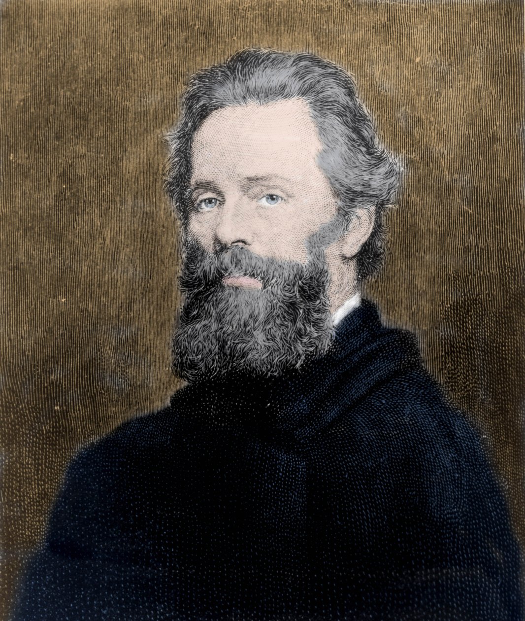 Portræt af den amerikanske digter og romanforfatter Herman Melville (1819-1891). af Unknown artist