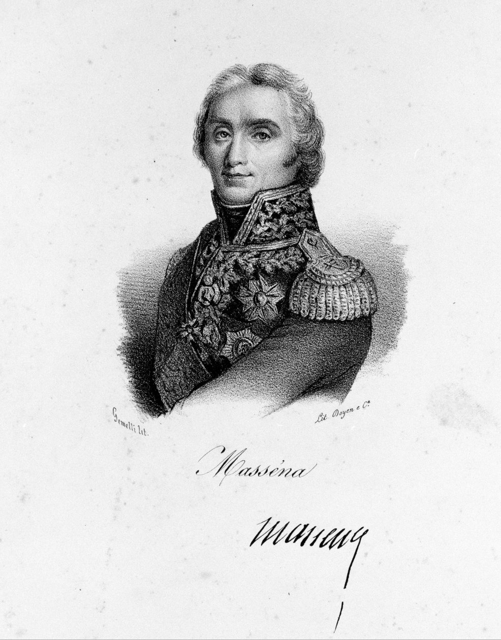 Portræt af André Massena (1756 - 1817), marskal af Frankrig. af Unknown artist