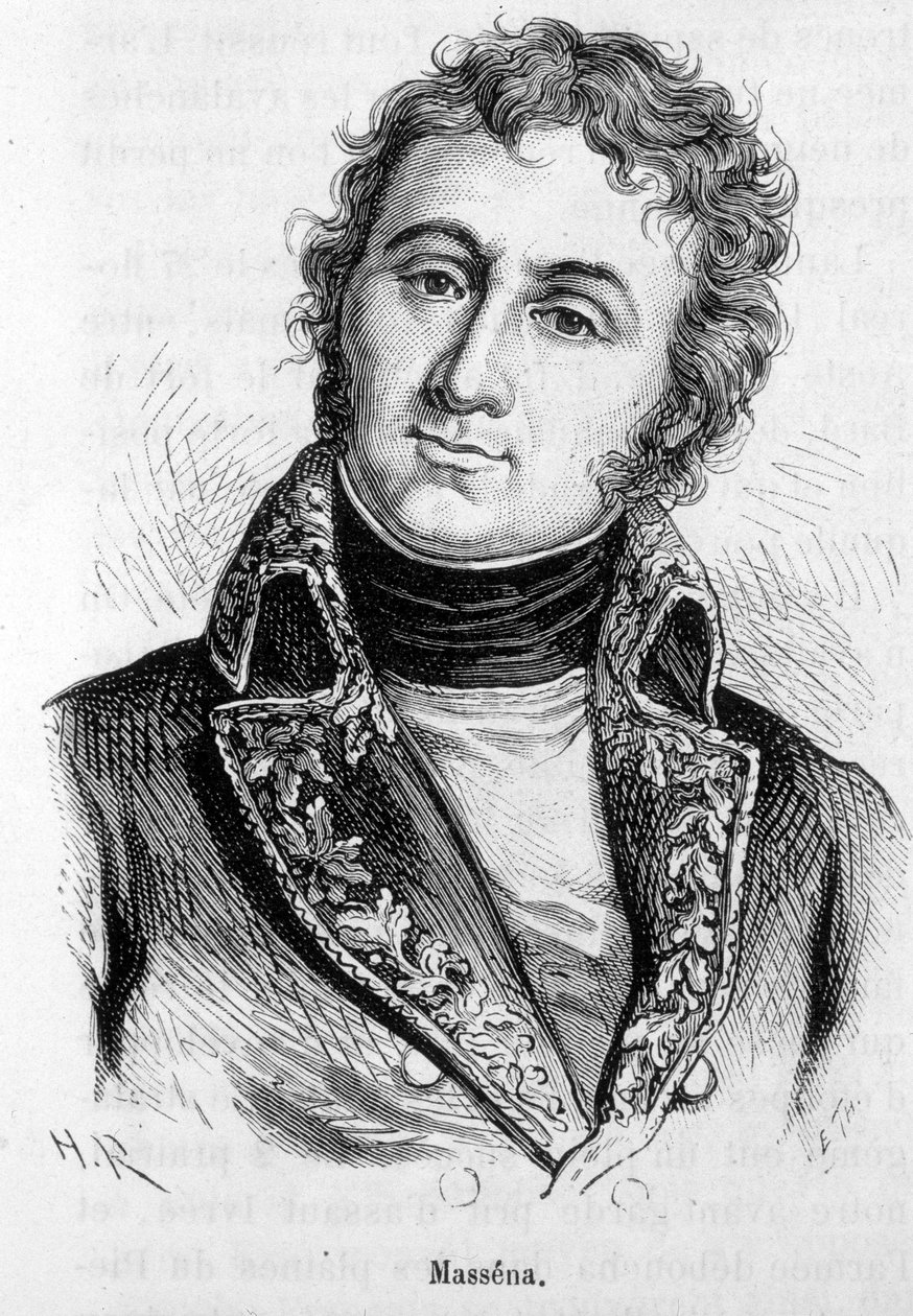 Portræt af Andre Massena (1756-1817), marechal fra Frankrig. af Unknown artist