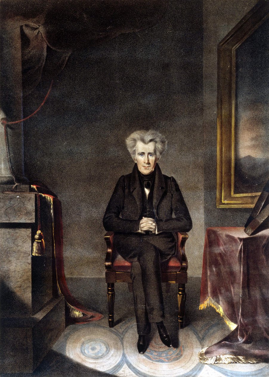 Portræt af Andrew Jackson (1767 - 1845), amerikansk statsmand. af Unknown artist