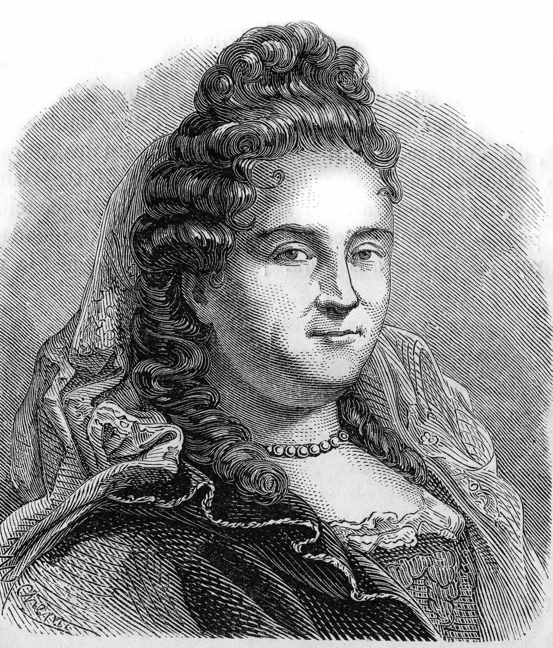 Portræt af Anne Lefebvre, Mme Dacier. Fransk Erudite (1647 til 1720). af Unknown artist