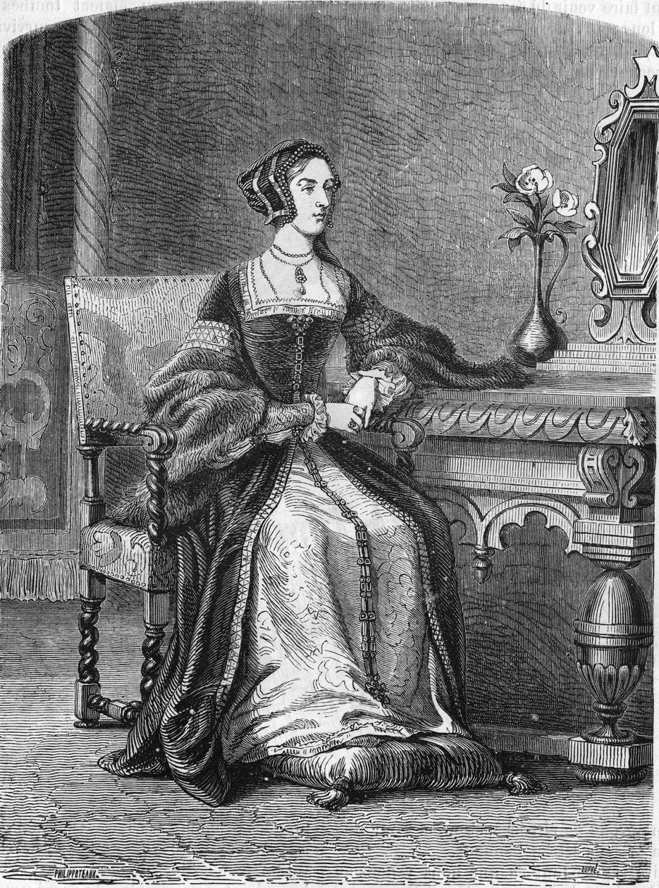 Portræt af Anne de Boleyn (Anna eller Ann Bolin og Anne Bullen af Unknown artist