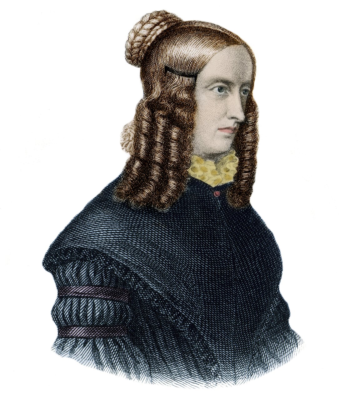 Portræt af Annette von Droste-Hulshoff (Droste Hulshoff) (1797-1848) engelsk forfatter og digter af Unknown artist