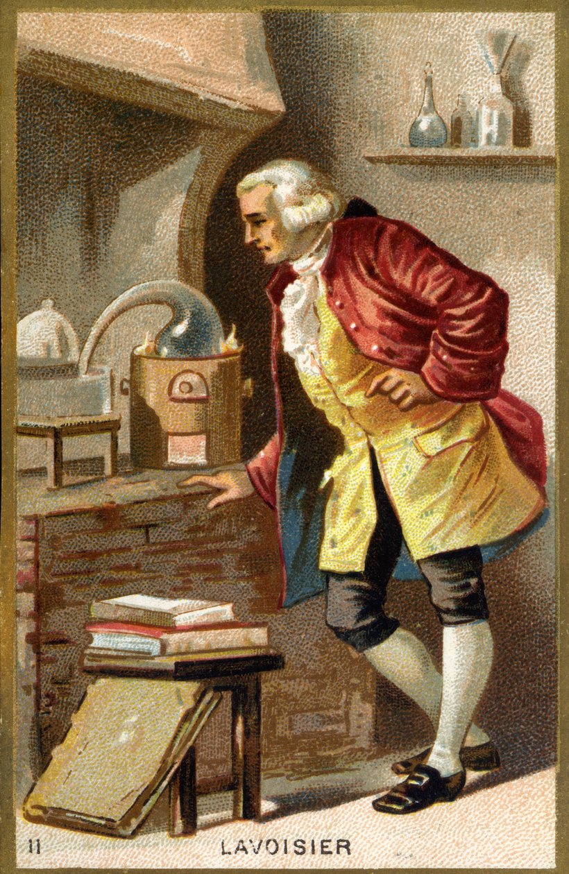 Portræt af Antoine Laurent de Lavoisier (1743 - 1794), fransk kemiker. af Unknown artist