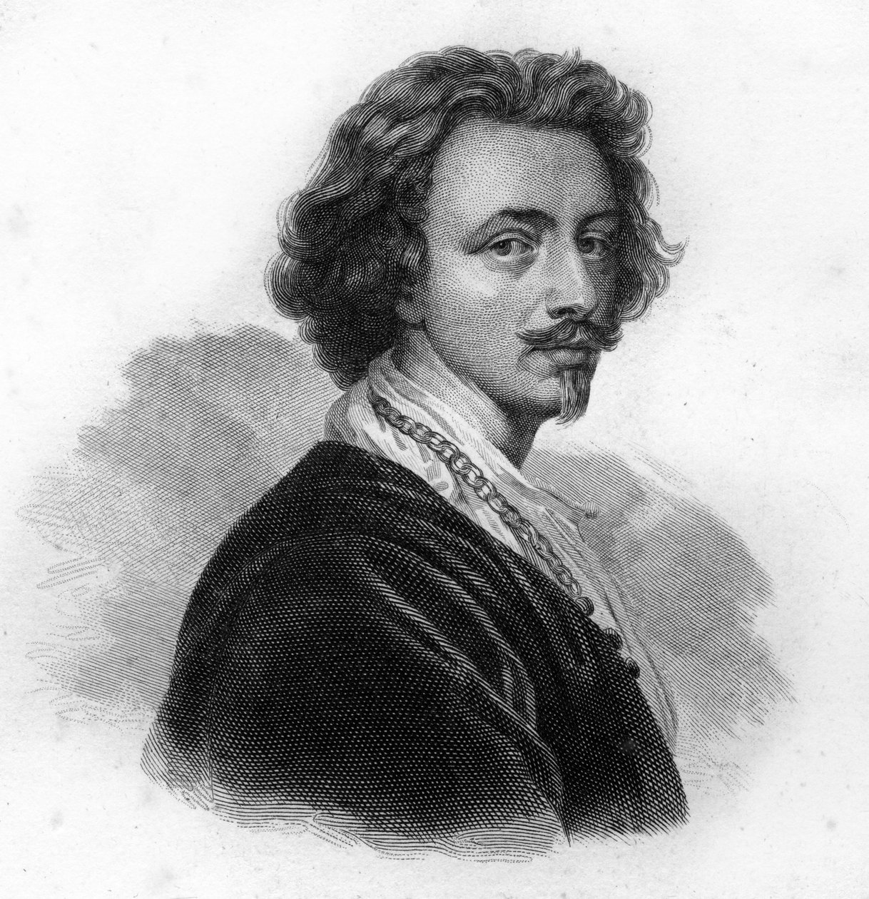 Portræt af Anton (Antoon eller Anthony) van Dyck, flamsk maler og gravør (1599-1641) af Unknown artist