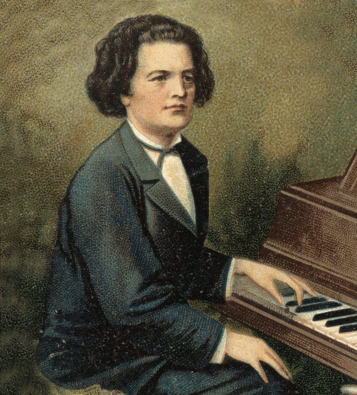 Portræt af Anton Rubinstein (1829-1894), russisk pianist og komponist. af Unknown artist