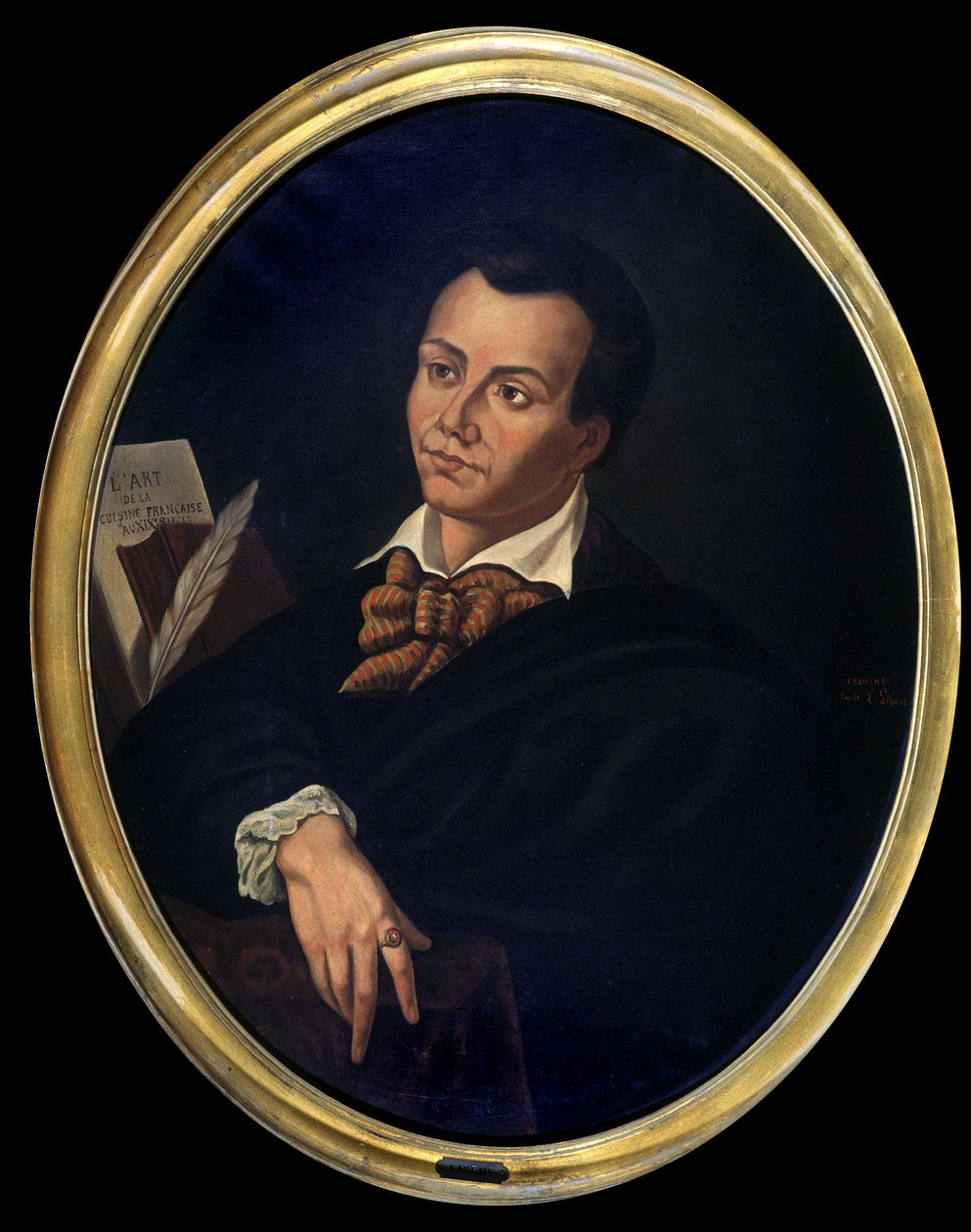 Portræt af Antonin Careme (1783 - 1833) kok - Maleri, al. Escoffier Foundation af Unknown artist