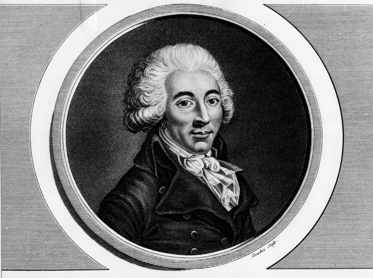 Portræt af Armand Gensonne (1758 - 1793) konventets deputeret. Indgravering i "" Komplet samling af historiske malerier fra den franske revolution, i tre bind.""" 1804. af Unknown artist