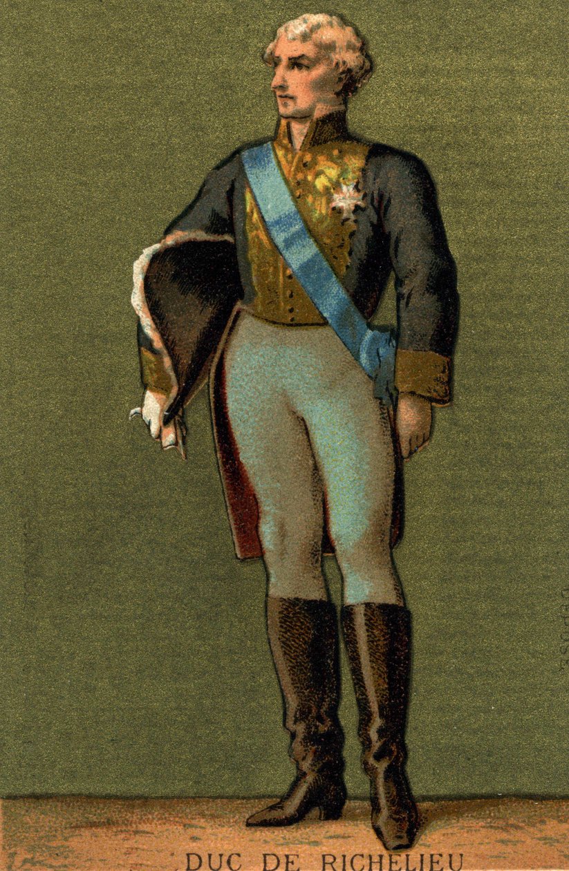 Portræt af Armand du PLESSIS, hertug af RICHELIEU (1766-1822) af Unknown artist