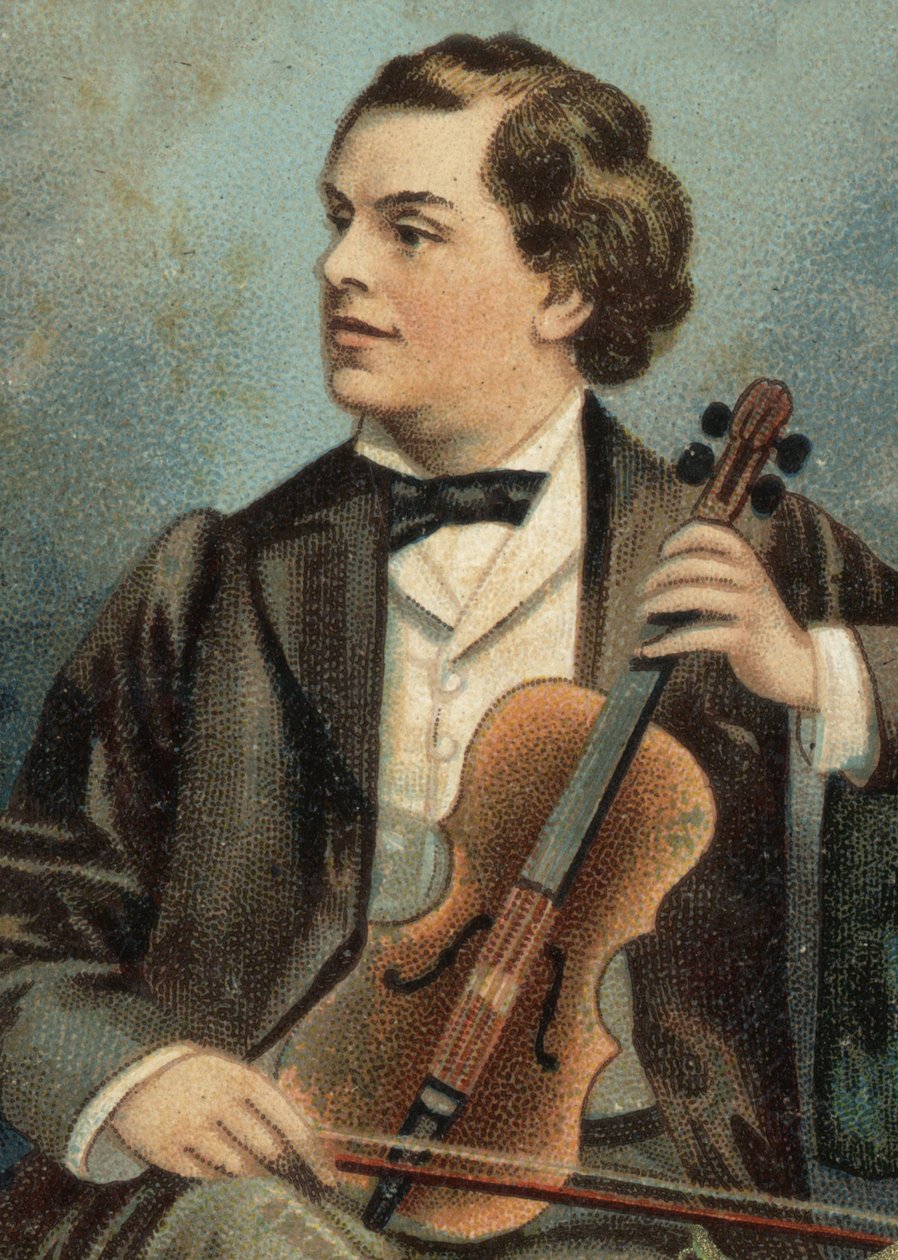 Portræt af August Wilhemj, tysk violinist (1845-1908). af Unknown artist