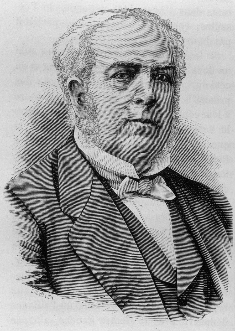 Portræt af Auguste Casimir-Périer (1811 - 1876). Indgravering af slutningen af det 19. århundrede i "Histoire de France"" af H. Martin. af Unknown artist