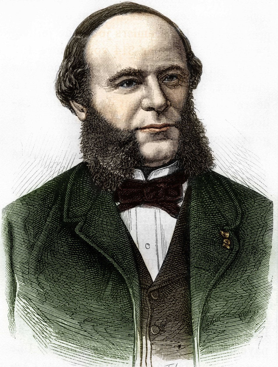 Portræt af Auguste Pouyer-Quertier (Pouyer Quertier) (1820 - 1891). Stik fra slutningen af 1800-tallet. af Unknown artist