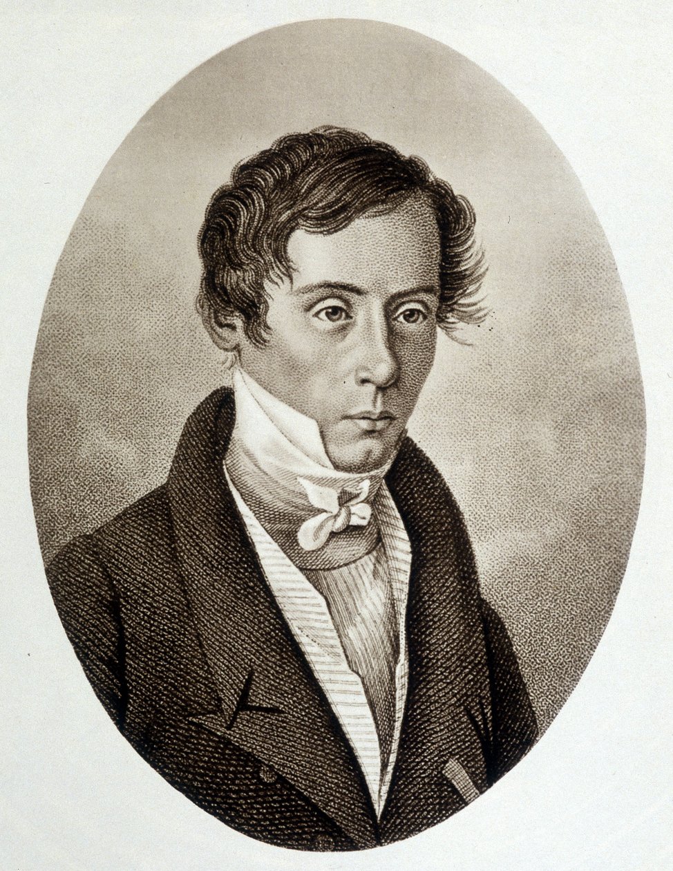 Portræt af Augustin Fresnel (1788-1827), fransk fysiker. af Unknown artist