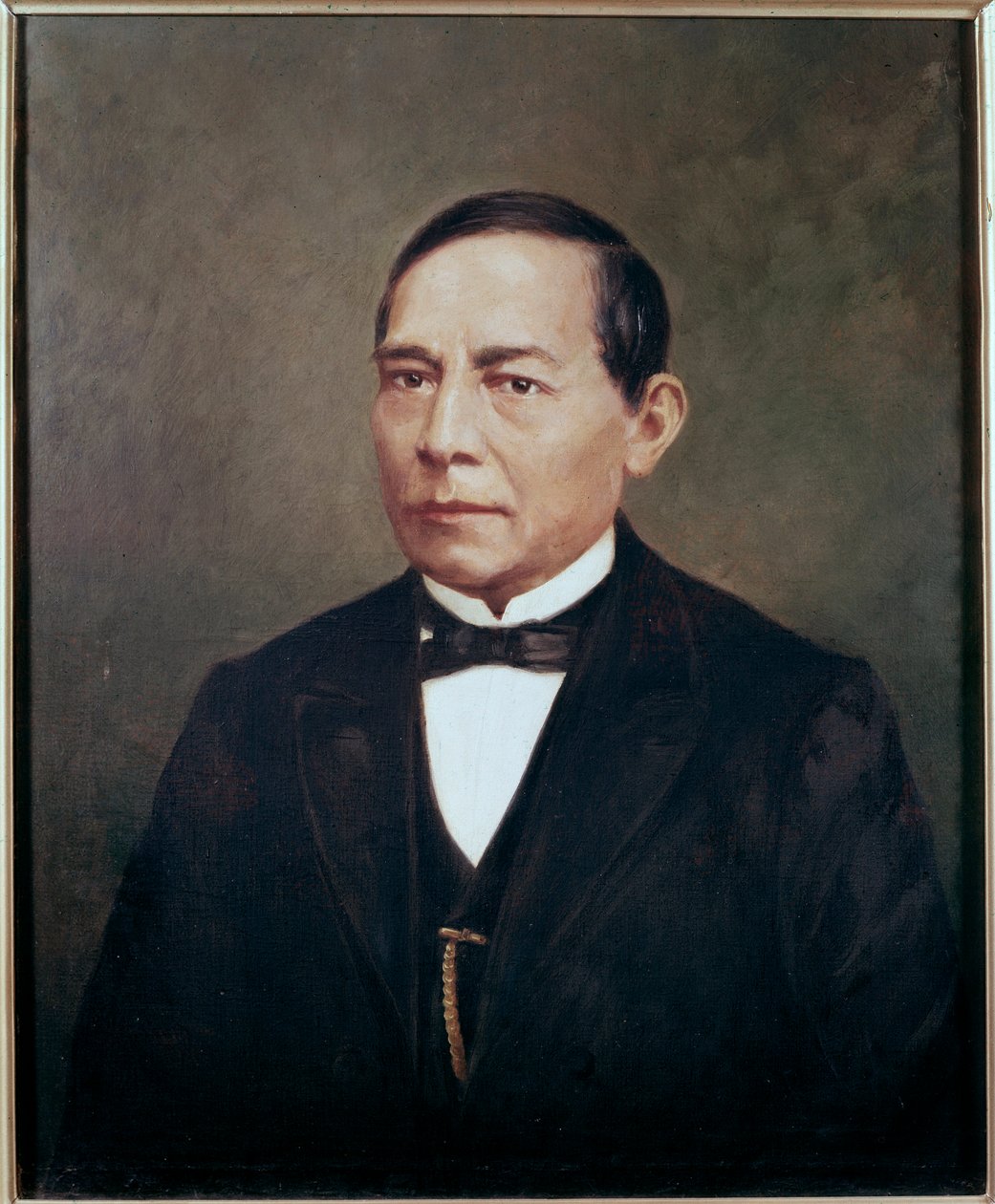 Portræt af BENITO PABLO JUAREZ (1806-1872) Mexicansk statsmand og revolutionær - Portræt af den mexicanske politiker Benito Pablo Juarez (1806-1872) Anonymt maleri af Unknown artist