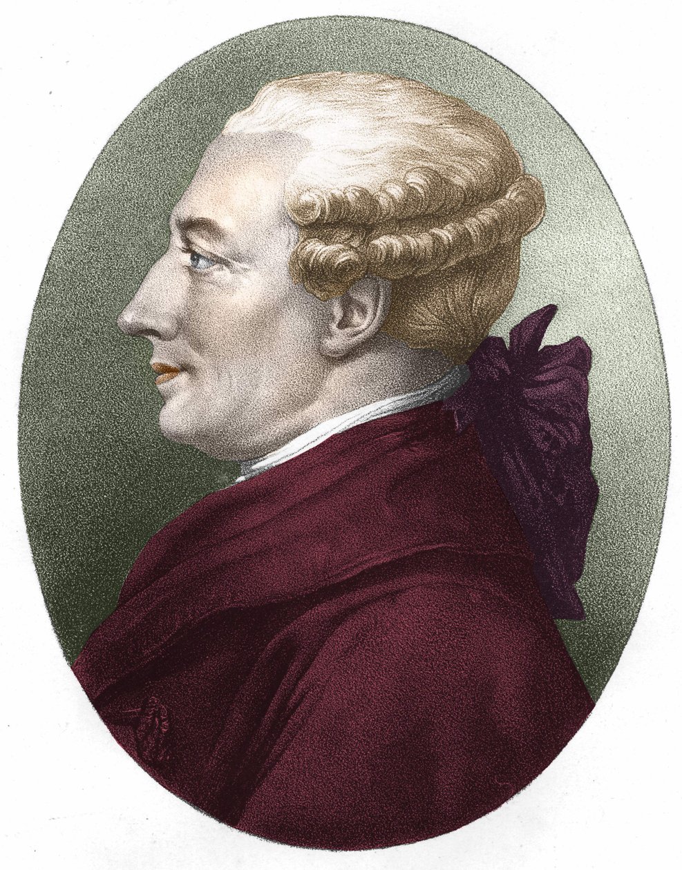 Portræt af Beaumarchais. 1800-tals gravering. af Unknown artist